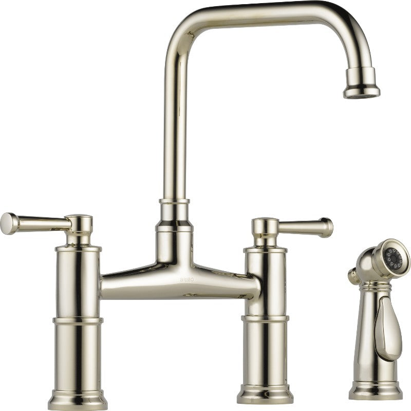 BRIZO ARTESSO 62525LF TWO HANDLE BRIDGE KITCHEN FAUCET WITH SPRAY