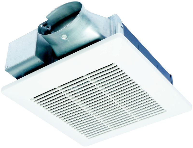 Panasonic FV-05VS3 60 CFM: 15.9 Watts - 3.8 CFMWatt: 0.4 sone Depth: 3-38 Duct: 4 Oval