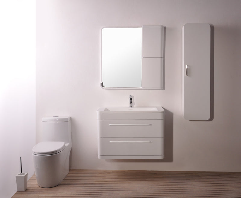 Virta 32 Inch OASIS Solid Wood Wall Mount Vanity with Handle