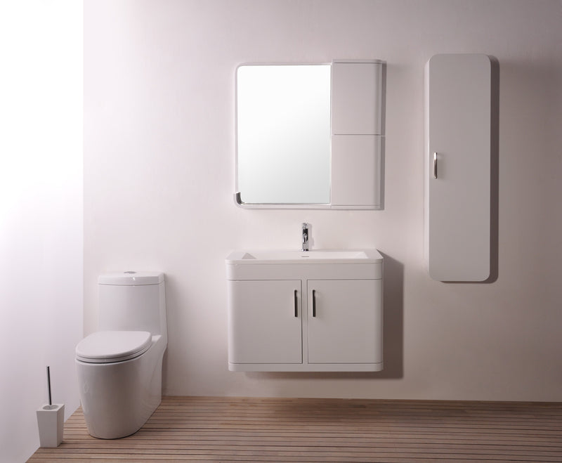 Virta 32 Inch OASIS Solid Wood Wall Mount Vanity with Handle