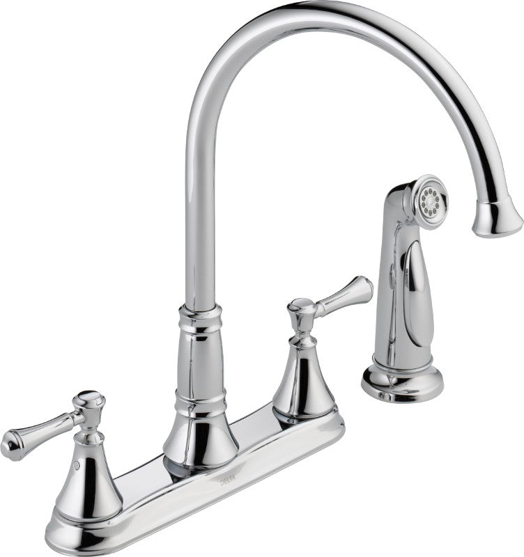 DELTA CASSIDY 2497LF 2H KITCHEN DECK FAUCET W/SPRAYER