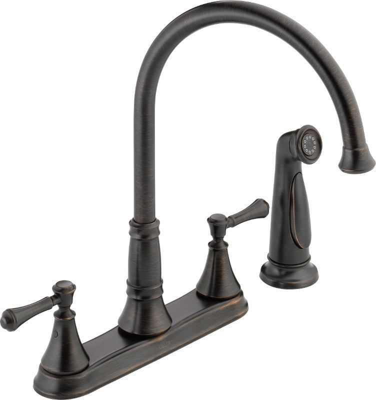 DELTA CASSIDY 2497LF 2H KITCHEN DECK FAUCET W/SPRAYER