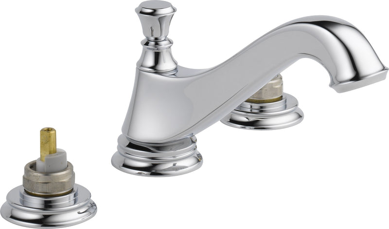 DELTA CASSIDY 3595LF-MPU-LHP 2H WIDE SPREAD LAV - LOW ARC SPOUT W/ METAL POP-UP