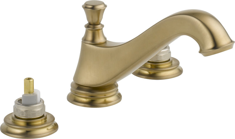 DELTA CASSIDY 3595LF-MPU-LHP 2H WIDE SPREAD LAV - LOW ARC SPOUT W/ METAL POP-UP
