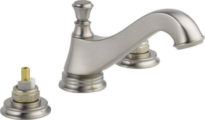 DELTA CASSIDY 3595LF-MPU-LHP 2H WIDE SPREAD LAV - LOW ARC SPOUT W/ METAL POP-UP