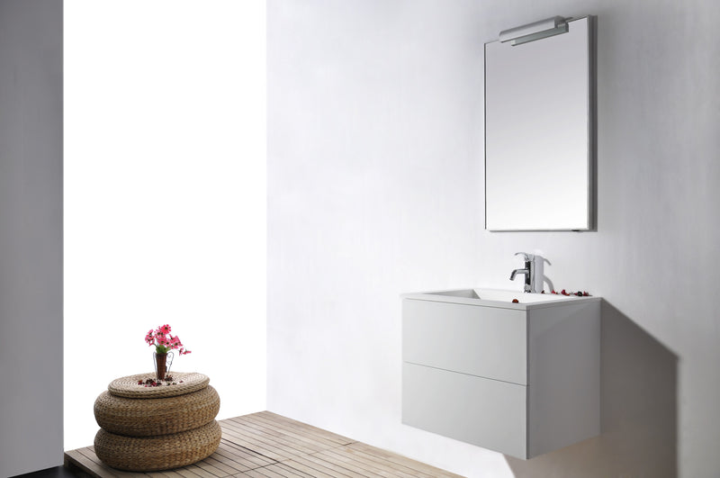 Virta 30 Inch OCEANA Solid Wood Wall Mount Vanity with Handle