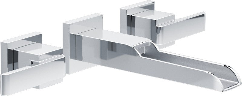 DELTA ARA T3568LF-WL 2H WALL MOUNT CHANNEL LAVATORYFAUCET - 8"