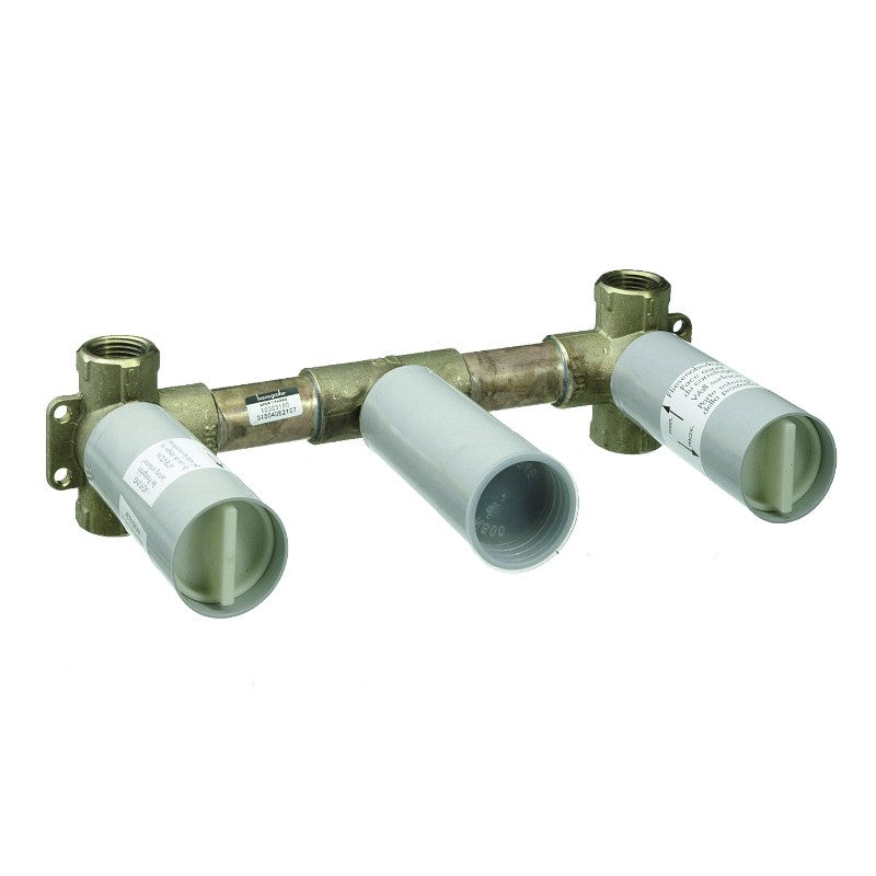 HANSGROHE ROUGH, 3 HOLE LAV MIXER, WALL MOUNT