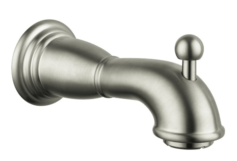HANSGROHE RETROAKTIV TUB SPOUT WITH DIVERTER, WALL MOUNTED,