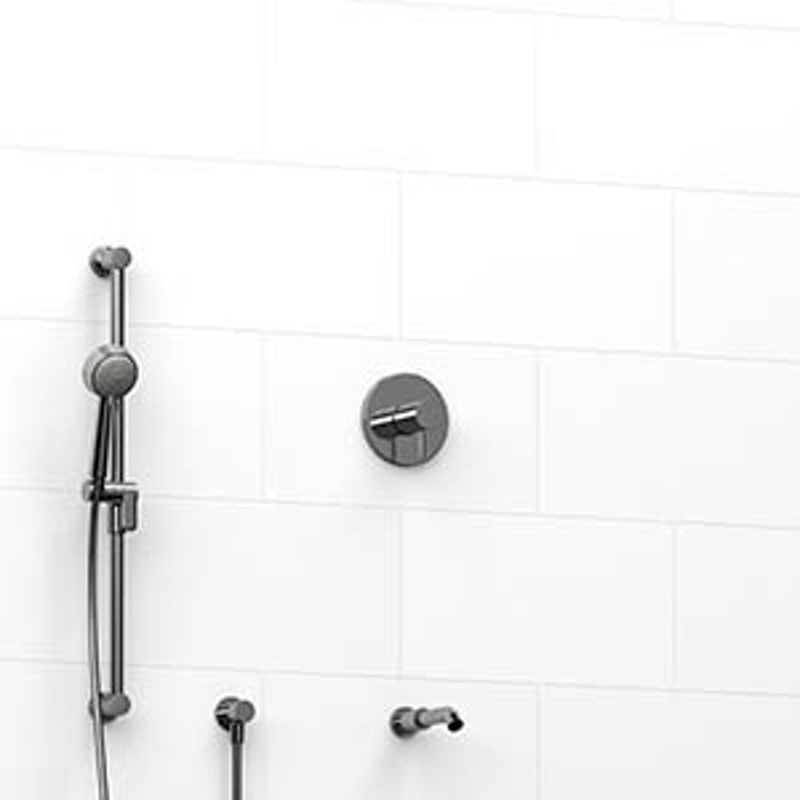 Riobel Sylla KIT1223SYTM 0.5 2-way Type TP thermostaticpressure balance coaxial system with spout and hand shower rail