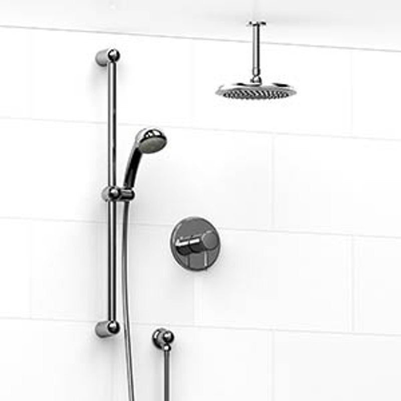Riobel Georgian KIT323GN Type TP thermostaticpressure balance 0.5 coaxial 2-way system with hand shower and shower head - Standard