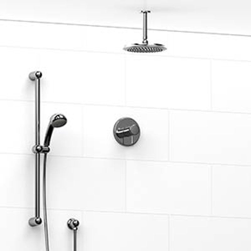 Riobel KIT323RT Type TP thermostaticpressure balance 0.5 coaxial 2-way system with hand shower and shower head - Standard