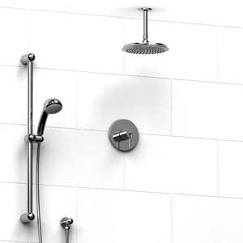 Riobel KIT343FM Type TP thermostaticpressure balance 0.5 coaxial system with hand shower rail and shower head
