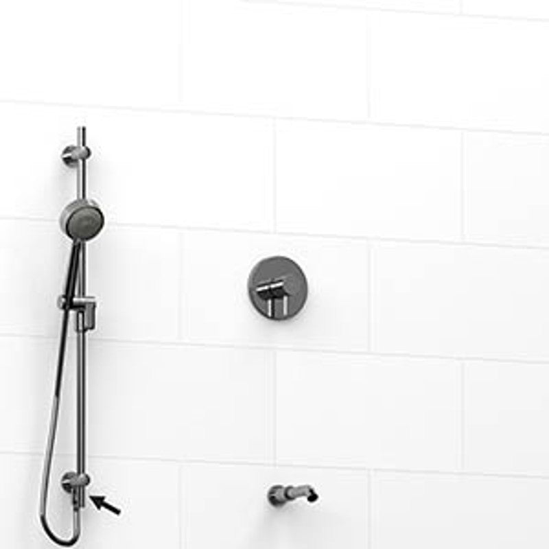 Riobel KIT6223SHTM 0.5 2-way Type TP thermostaticpressure balance coaxial system hand shower rail with built-in elbow supply ...