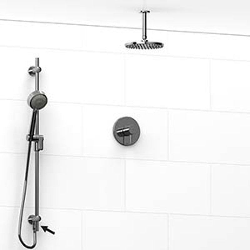 Riobel Pallace KIT6323PATM Type TP thermostaticpressure balance 0.5 coaxial 2-way system hand shower rail with built-in elbow su - Standard