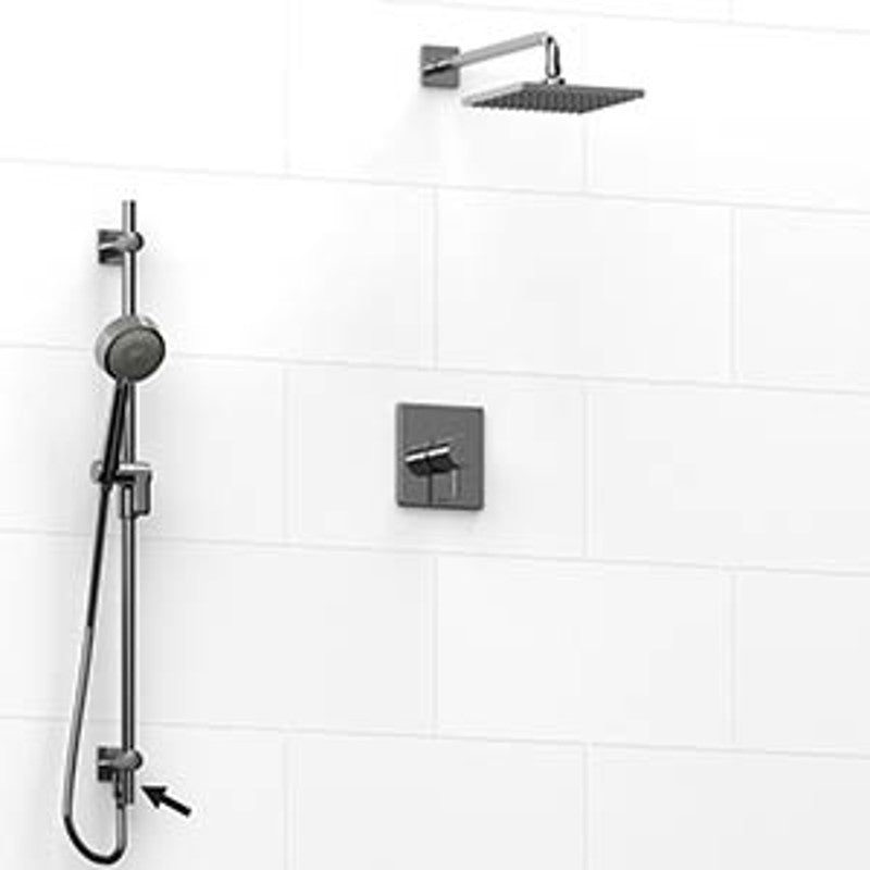 Riobel Pallace KIT6323PATQ Type TP thermostaticpressure balance 0.5 coaxial 2-way system hand shower rail with built-in elbow su - Standard