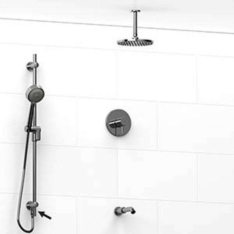 Riobel Pallace KIT6445PATM Type TP thermostaticpressure balance 0.5 coaxial 3-way system hand shower rail with built-in elbow su - Standard
