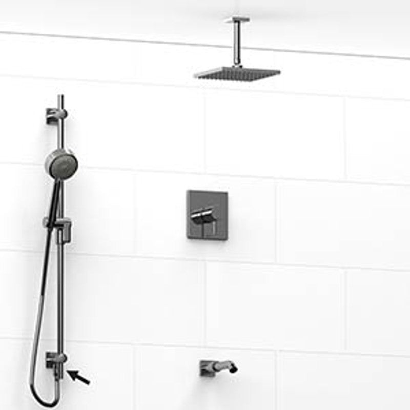 Riobel Pallace KIT6445PATQ Type TP thermostaticpressure balance 0.5 coaxial 3-way system hand shower rail with built-in elbow su - Standard