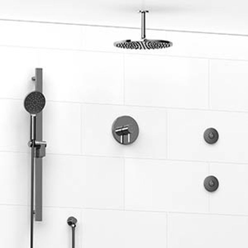 Riobel KIT8545 Type TP thermostaticpressure balance 0.5 coaxial system with hand shower rail 2 body jets and shower head