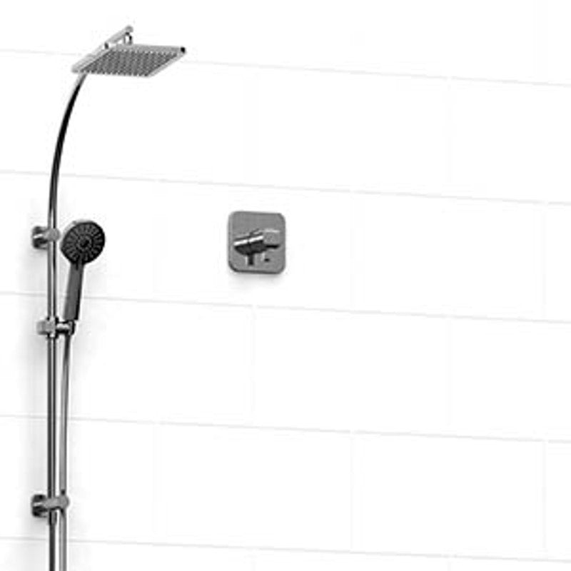 Riobel Salome KIT923SA DUO system: Type TP thermostaticpressure balance 0.5coaxial 2-way system with hand shower rail and shower