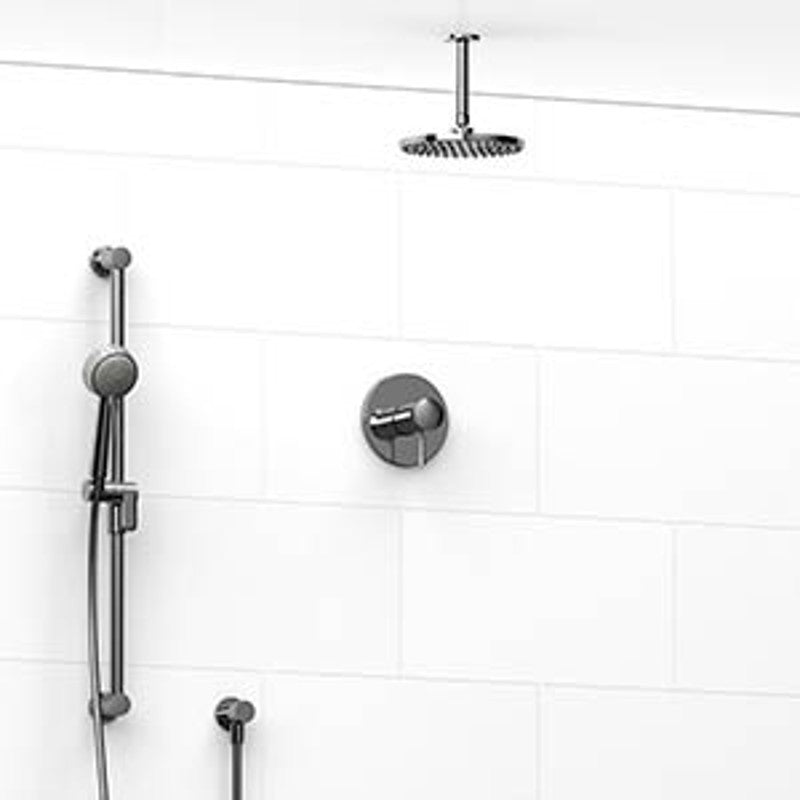 Riobel Edge 2-Way Shower System Trim with Hand Shower and Shower Head TKIT323EDTM