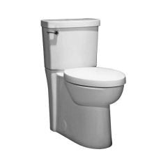 American Standard Studio Concealed Trapway Two-Piece 1.6 gpf/6.0 Lpf Chair Height Round Front Toilet with Seat