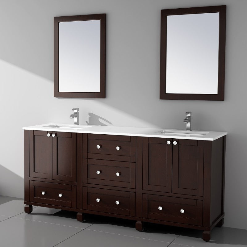 Virta 72 Inch Hampton Floor Mount Double Sink Vanity