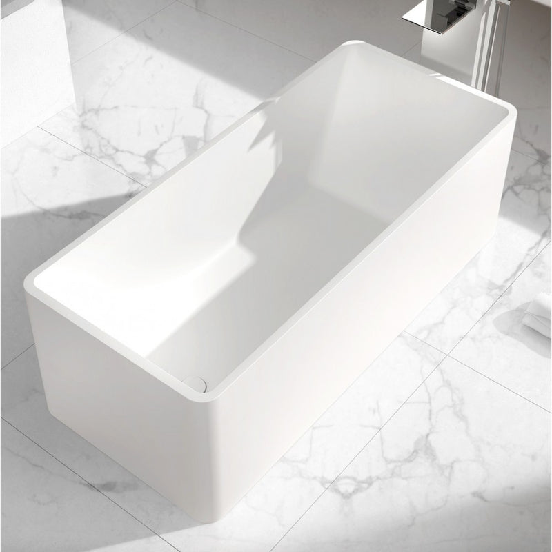 Virta Clarinet Freestanding Stone 63" Bathtub