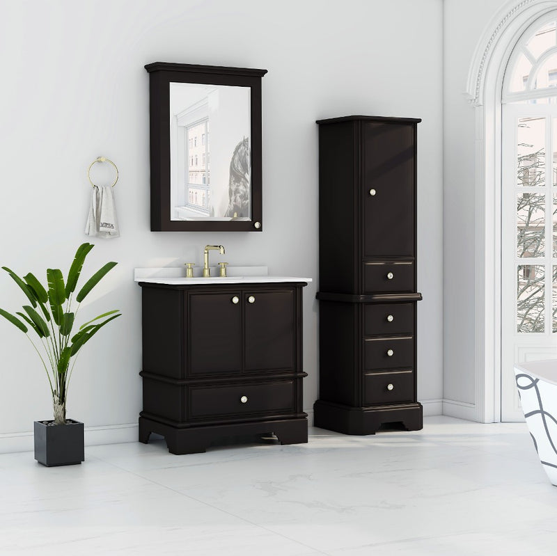 Virta 30 Inch Charm Floor Mount Single Sink Vanity