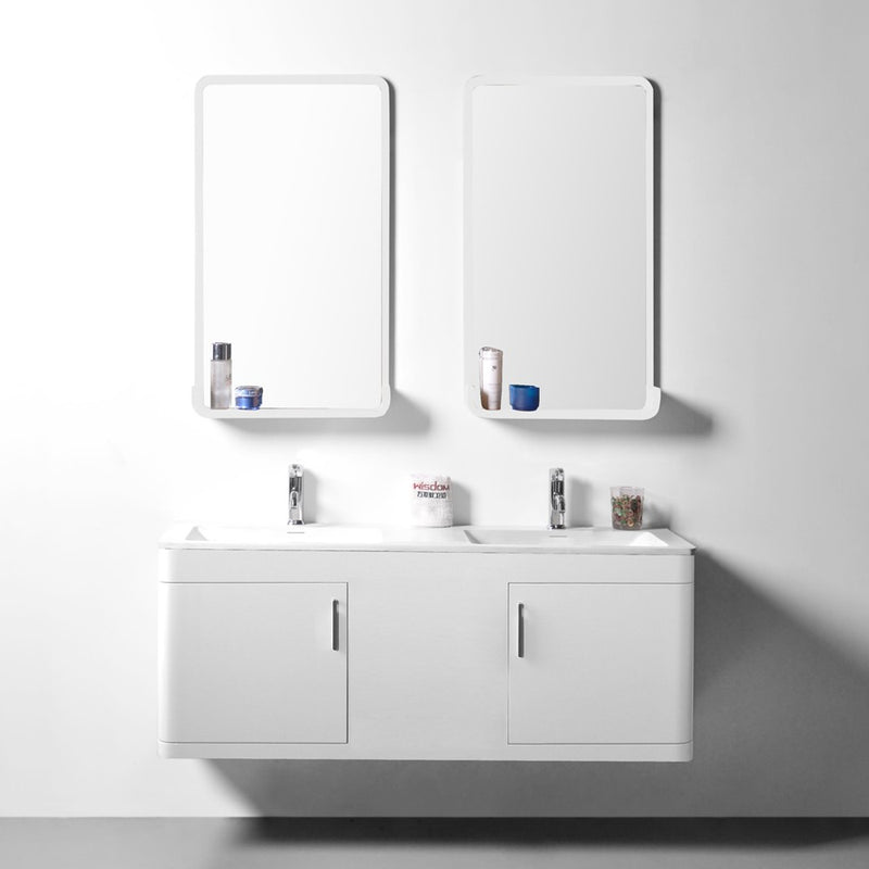Virta 60 Inch OASIS Solid Wood Wall Mount Vanity with Handle