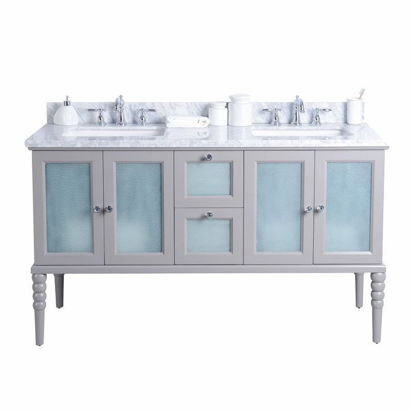 CLEARANCE Virta 60 Inch Grace Floor Mount Double Sink Vanity