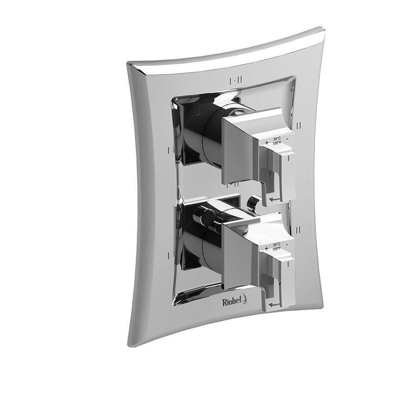 Riobel Eiffel TEF46 4-way Type TP thermostaticpressure balance coaxial valve trim (Without Rough-in)