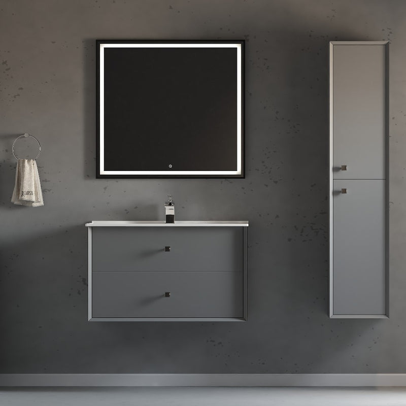 CLEARANCE Virta 36 Inch Rose Wall Hung Single Sink Vanity