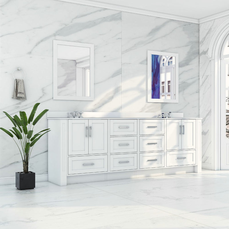 Virta 82 Inch Flow Floor Mount Double Sink Vanity - Without Countertop