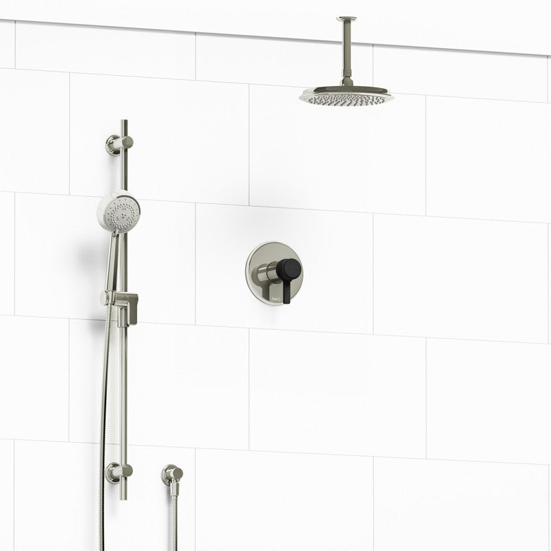Riobel Momenti KIT323MMRDJ Type T/P 1/2 inch coaxial 2-way system with hand shower and shower head