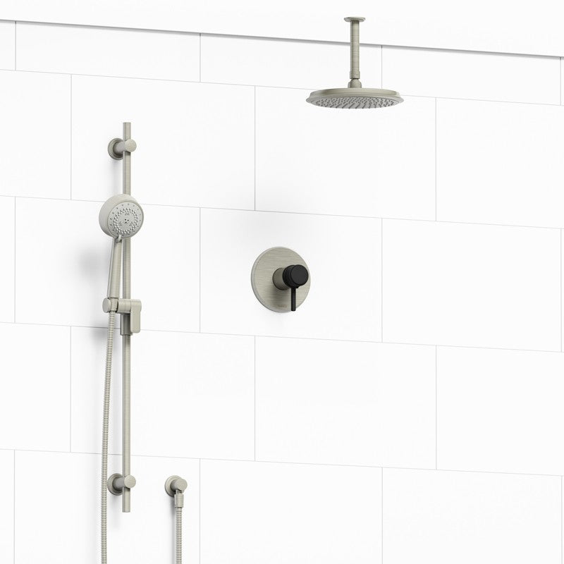 Riobel Momenti KIT323MMRDL Type T/P 1/2 inch coaxial 2-way system with hand shower and shower head