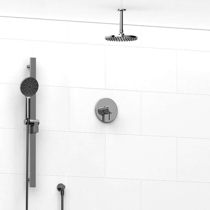 Riobel Profile KIT323PFTQ Type TP thermostaticpressure balance 0.5 coaxial 2-way system with hand shower and shower head