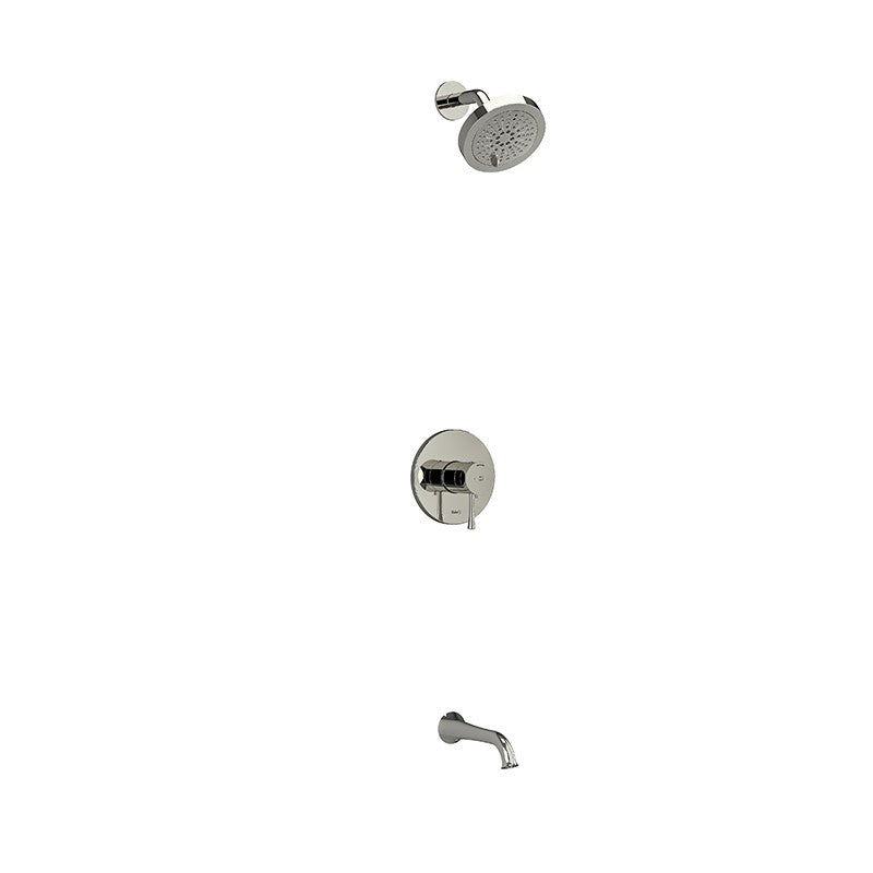 Riobel Edge Shower System with Shower Head and Tub Spout KIT4744EDTM
