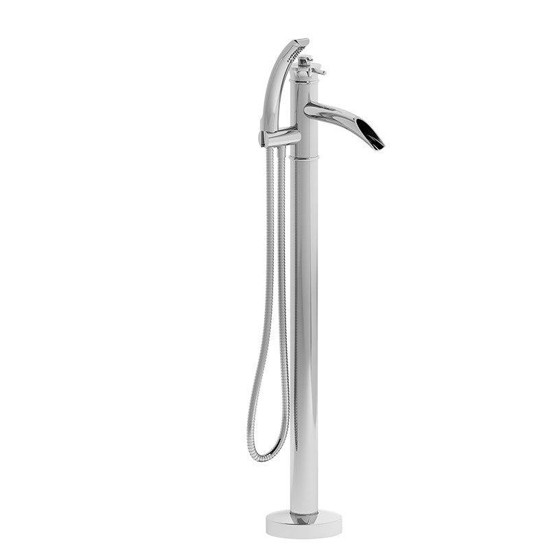 Riobel Altitude TATOP39 2-way Type T (thermostatic) coaxial floor-mount tub filler with hand shower trim (Without Rough-in)
