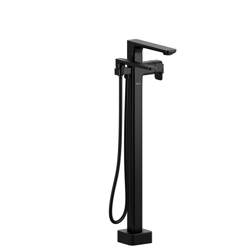Riobel Equinox TEQ39 2-way Type T (thermostatic) coaxial floor-mount tub filler with hand shower trim (Without Rough-in)