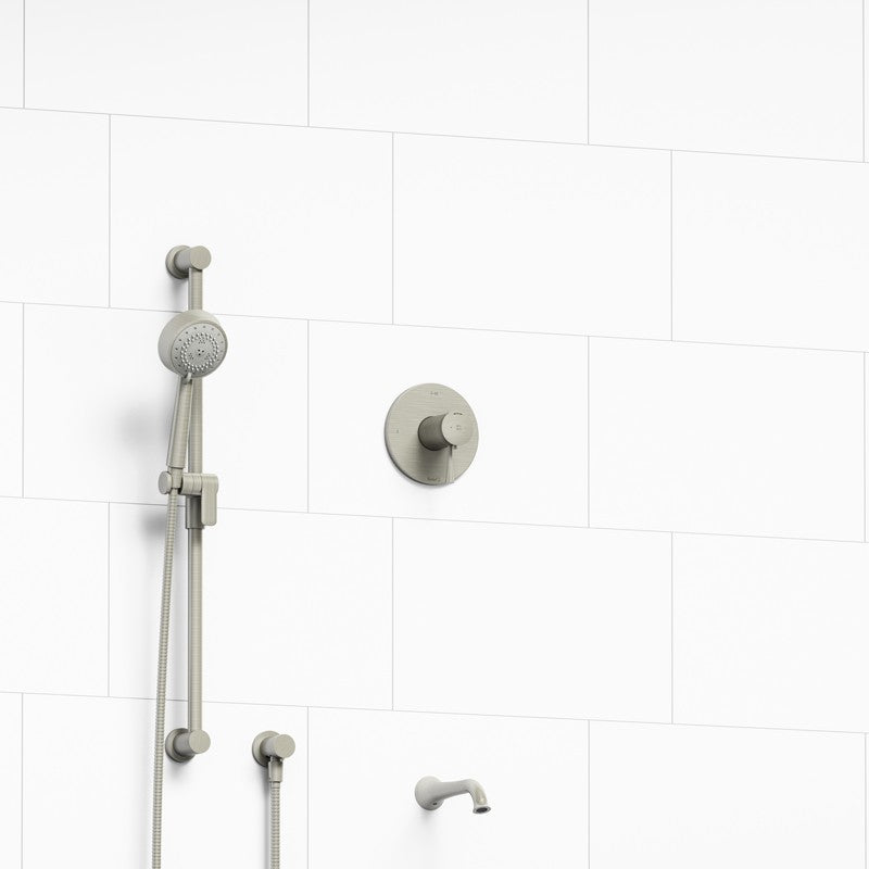 Riobel Edge 2-Way Shower System Trim with Spout and Hand Shower Rail  TKIT1244EDTM
