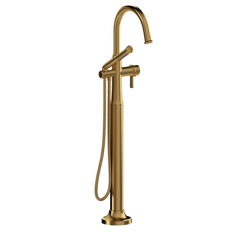 Riobel Momenti TMMRD39J 2-way Type T (thermostatic) coaxial floor-mount tub filler with hand shower (Without Rough-in)
