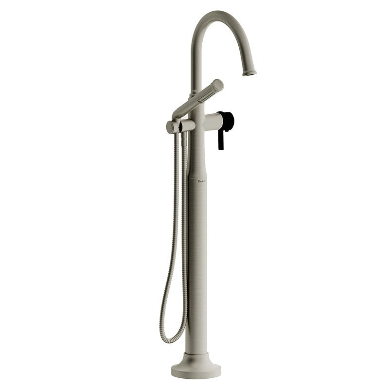 Riobel Momenti TMMRD39J 2-way Type T (thermostatic) coaxial floor-mount tub filler with hand shower (Without Rough-in)