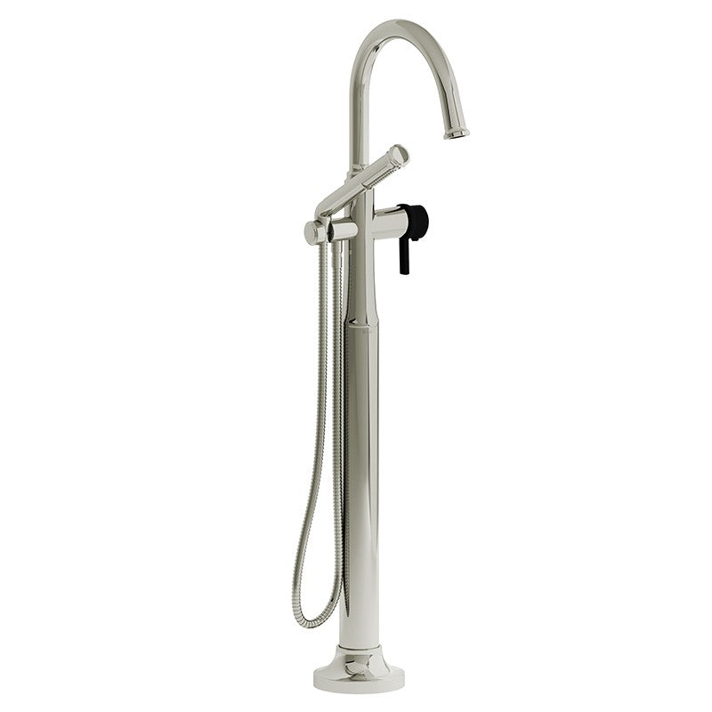Riobel Momenti TMMRD39J 2-way Type T (thermostatic) coaxial floor-mount tub filler with hand shower (Without Rough-in)