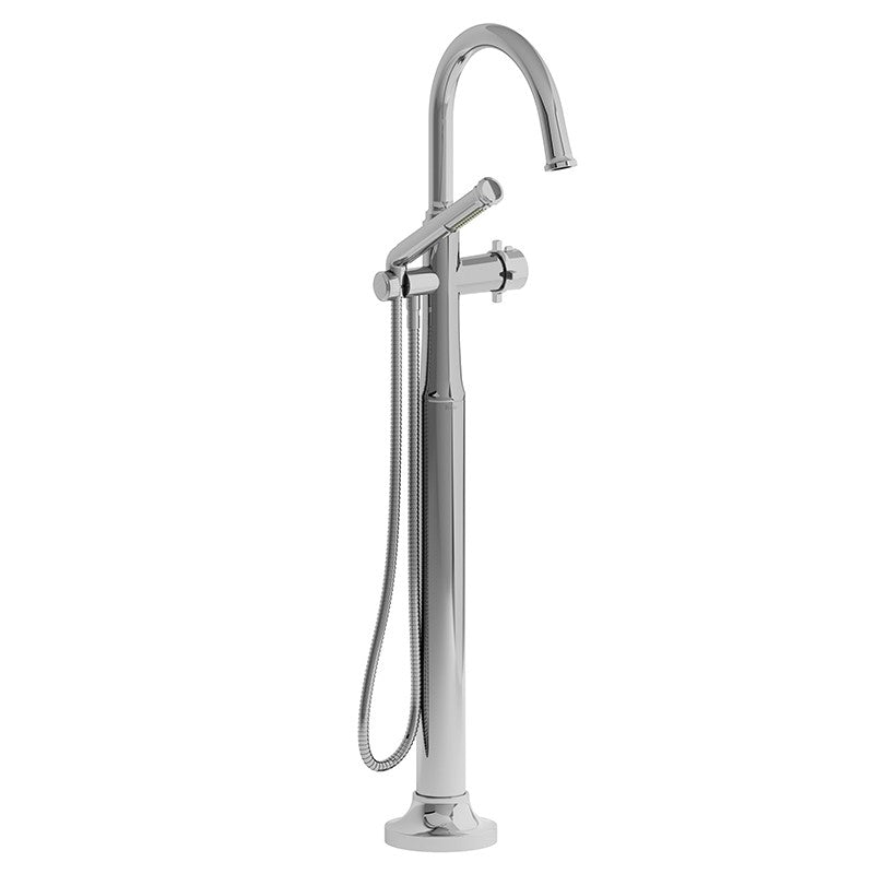 Riobel Momenti TMMRD39 2-way Type T (thermostatic) coaxial floor-mount tub filler with hand shower (Without Rough-in)