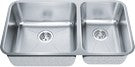 Franke NCX160-31RH Sink - Undermount R Comb. Concerto Creased Bottom SS