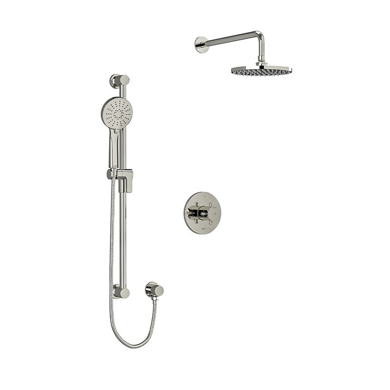 Riobel Edge 2-Way Shower System Trim with Hand Shower and Shower Head TKIT323EDTM