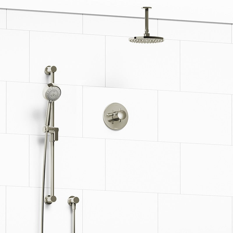 Riobel Edge 2-Way Shower System Trim with Hand Shower and Shower Head TKIT323EDTM