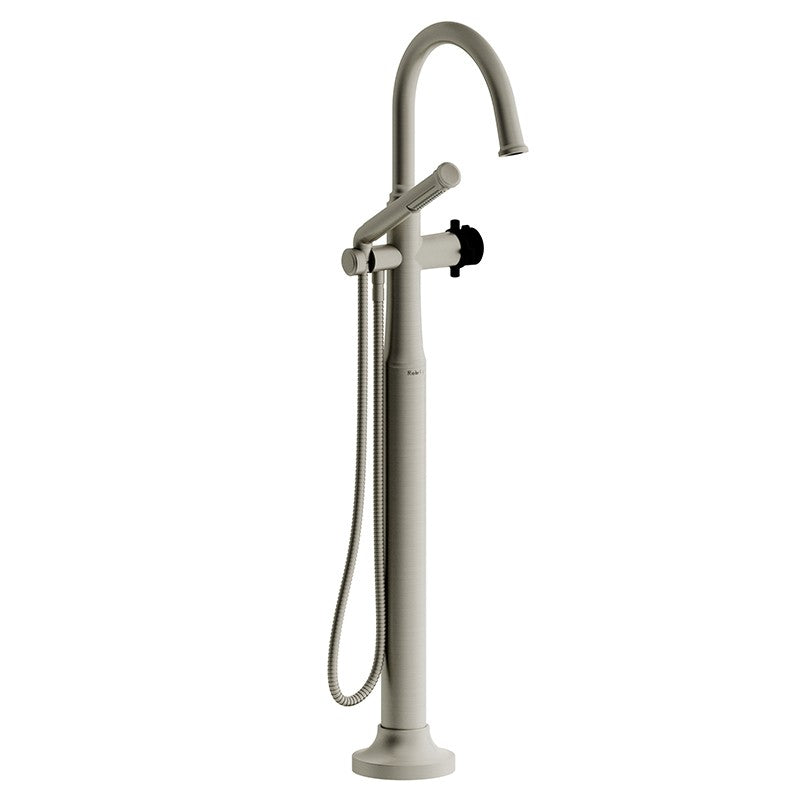 Riobel Momenti TMMRD39 2-way Type T (thermostatic) coaxial floor-mount tub filler with hand shower (Without Rough-in)