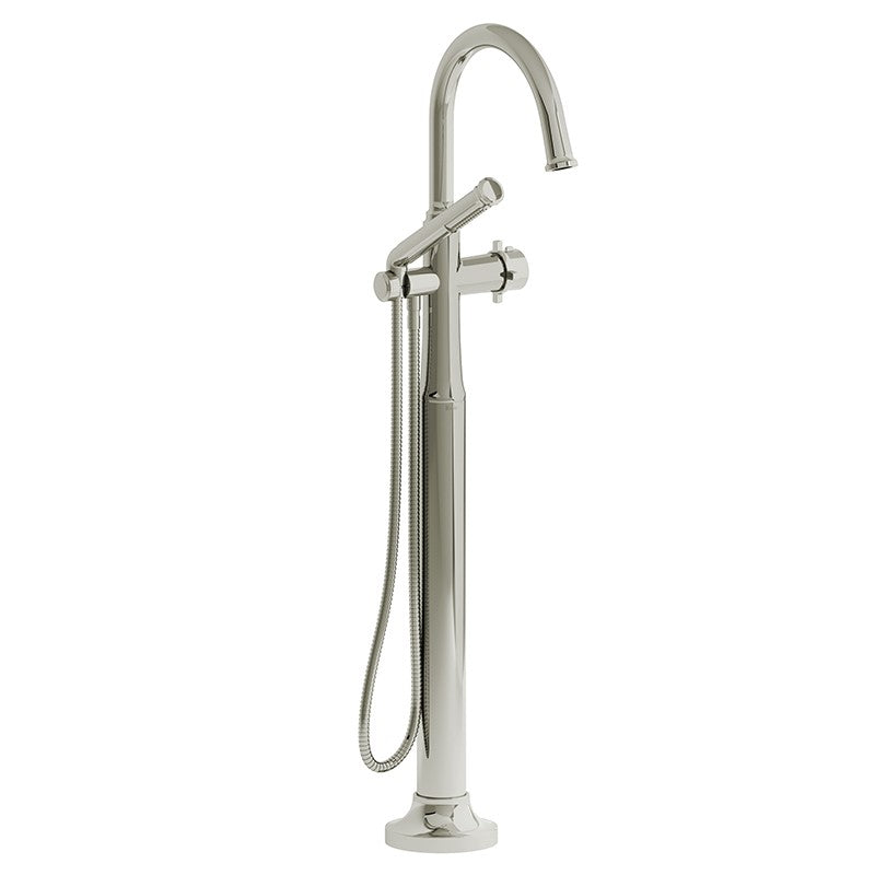 Riobel Momenti TMMRD39 2-way Type T (thermostatic) coaxial floor-mount tub filler with hand shower (Without Rough-in)